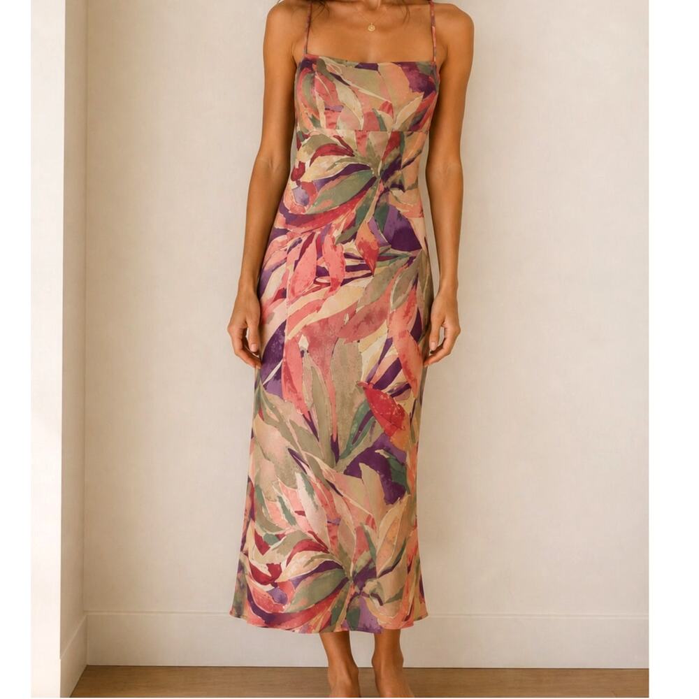Wayf Floral Midi Dress - M (fits like small)
